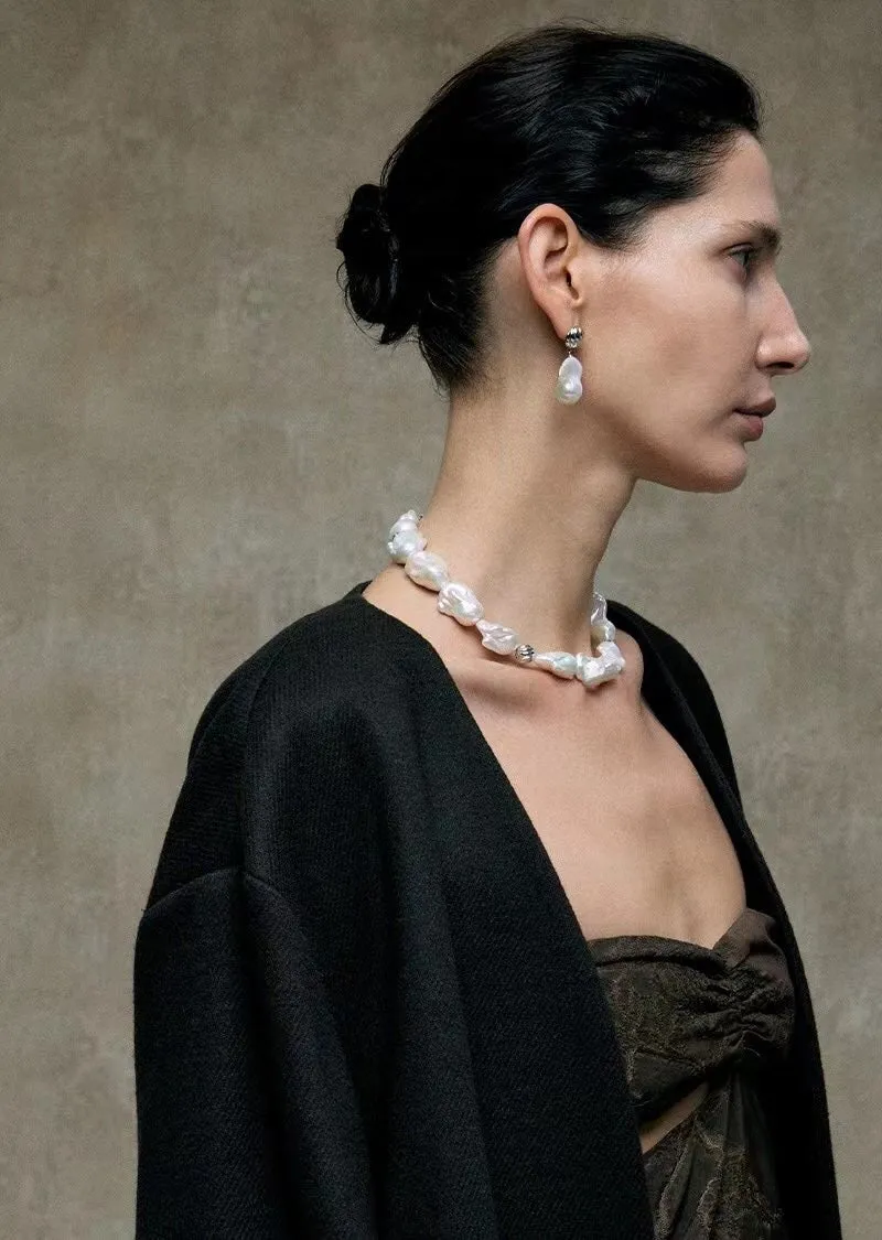 Elegant Baroque Pearl Classic  Choker Necklace