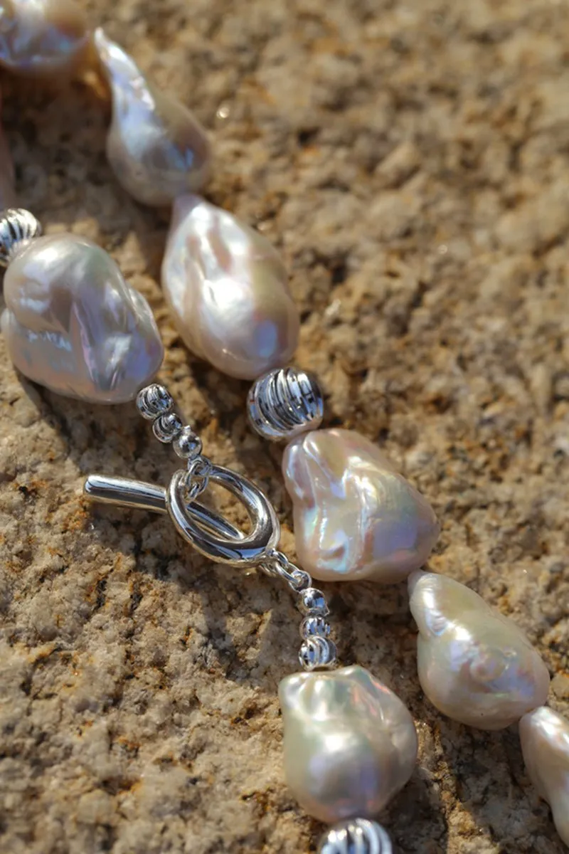 Elegant Baroque Pearl Classic  Choker Necklace