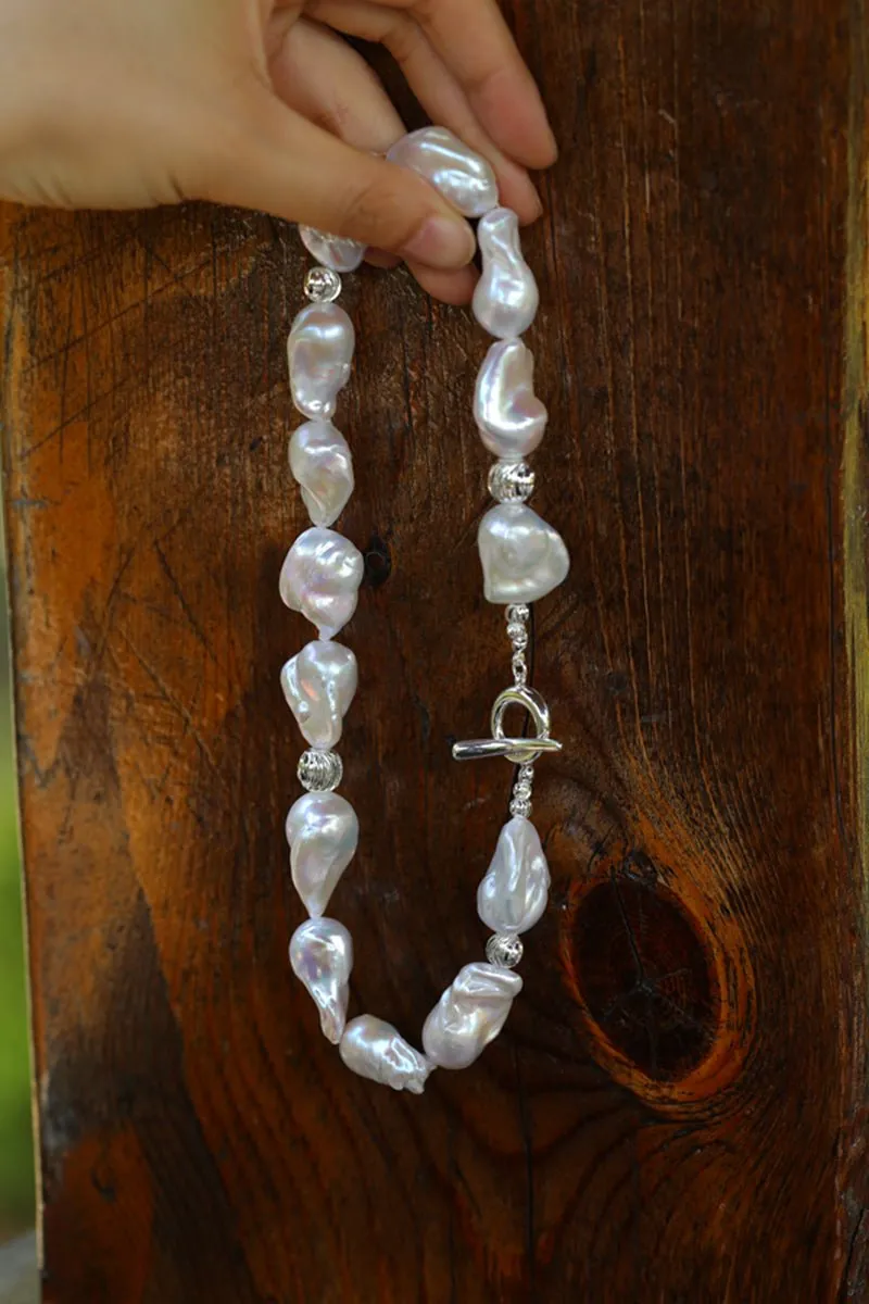Elegant Baroque Pearl Classic  Choker Necklace