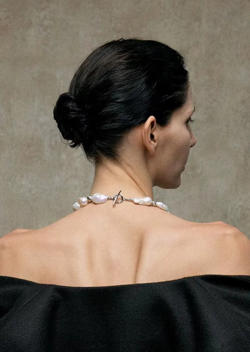 Elegant Baroque Pearl Classic  Choker Necklace