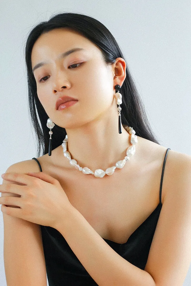 Elegant Baroque Pearl Classic  Choker Necklace