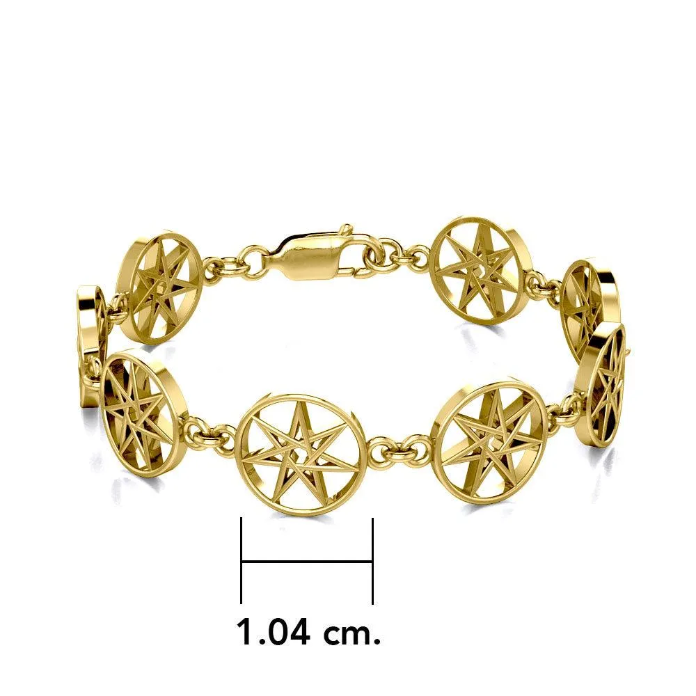 Elven Star 14 Karat Solid Gold Link Bracelet GBL088
