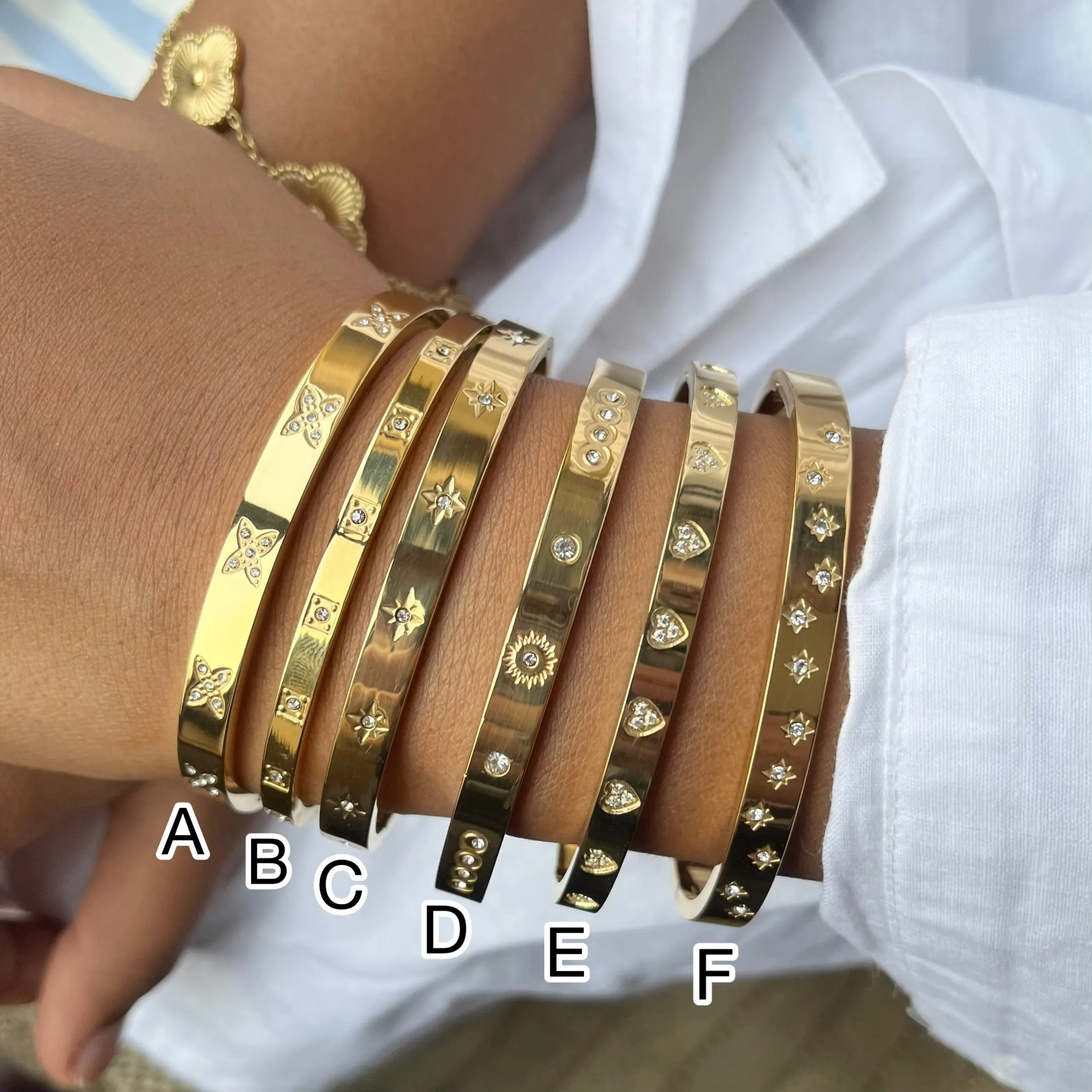 Fantasy Gold Cuff Bracelets