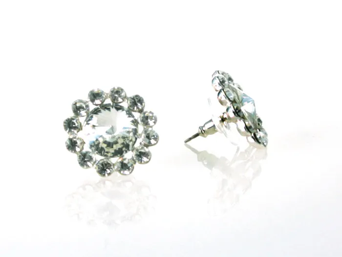Flower Earrings - Pierced - Clear
