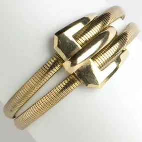 Gold 1940s Cuff Bracelet by Forstner