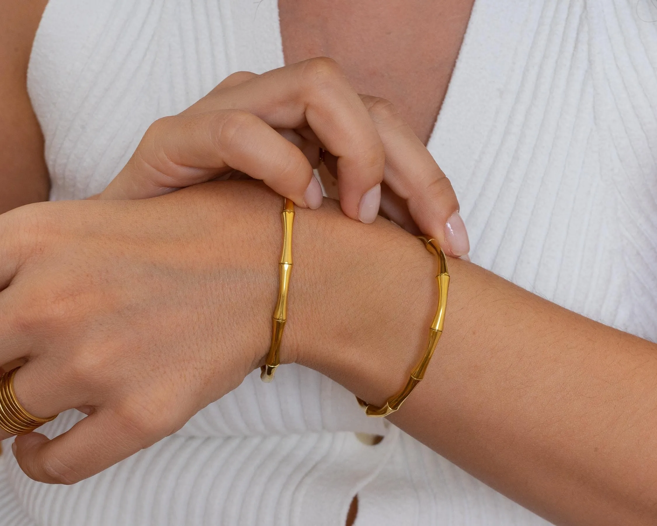 Gold Bamboo Cuff