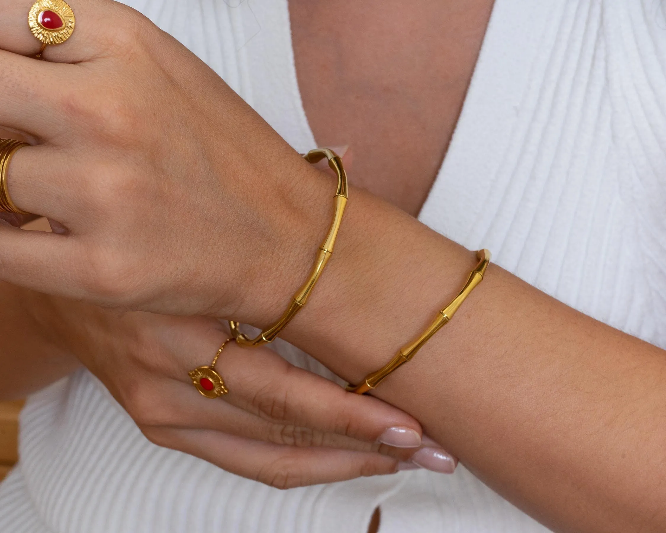 Gold Bamboo Cuff