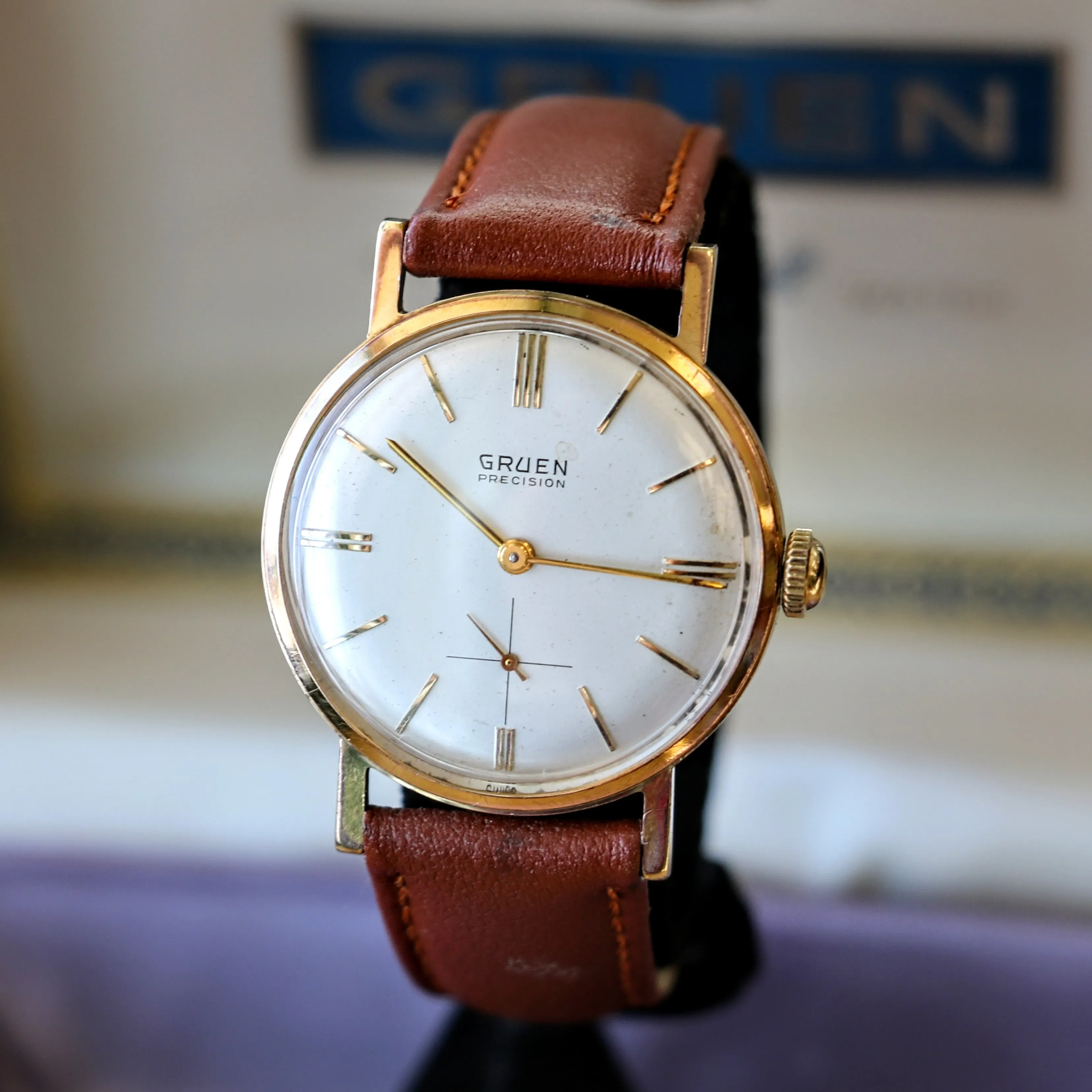 Gruen Precision 510 "James Bond" 007 Watch 17 Jewels Swiss Wristwatch - In Box