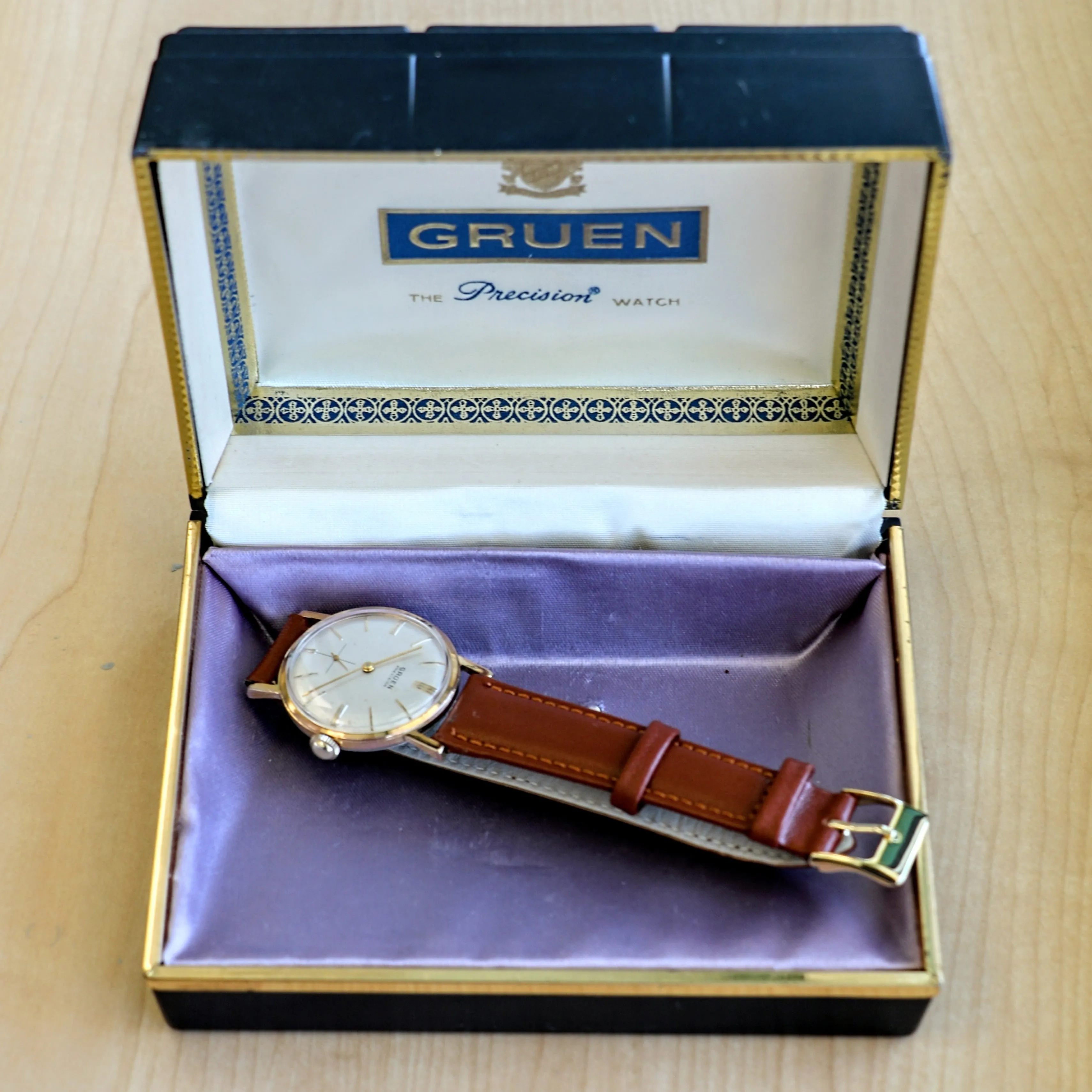 Gruen Precision 510 "James Bond" 007 Watch 17 Jewels Swiss Wristwatch - In Box