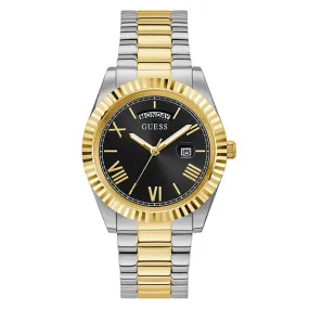 Guess Connoisseur Two-Tone Stainless Steel Black Dial Men's Watch GW0265G5