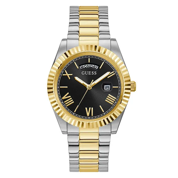 Guess Connoisseur Two-Tone Stainless Steel Black Dial Men's Watch GW0265G5