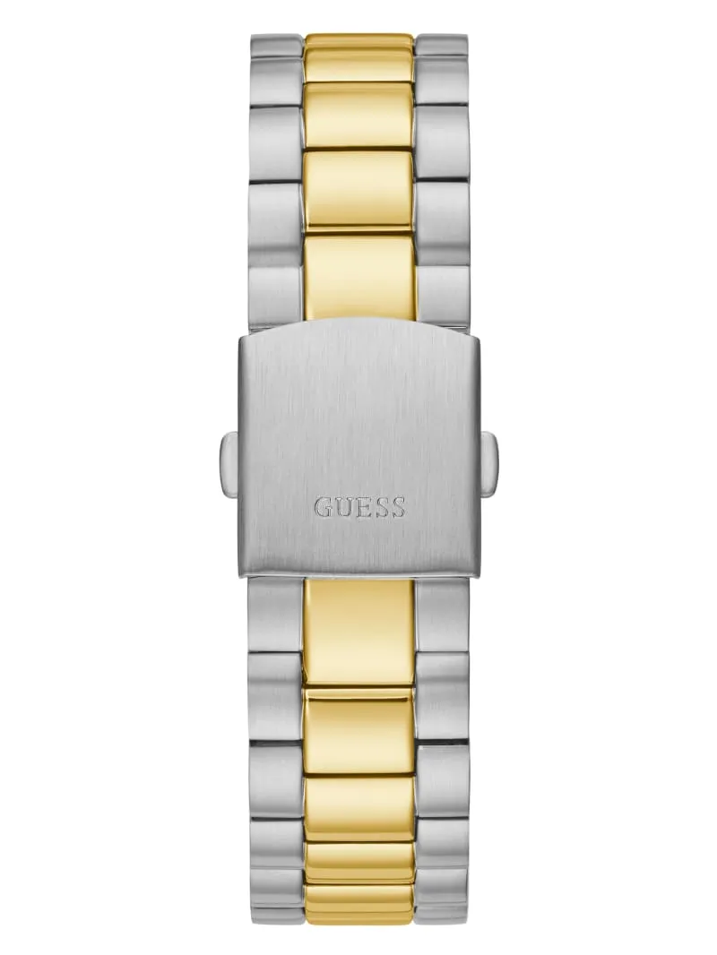 Guess Connoisseur Two-Tone Stainless Steel Black Dial Men's Watch GW0265G5