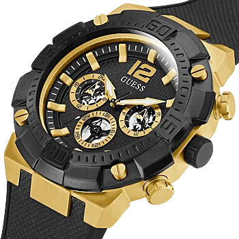 Guess GW0264G3 Black Silicone Strap Men Watches