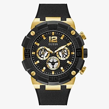 Guess GW0264G3 Black Silicone Strap Men Watches