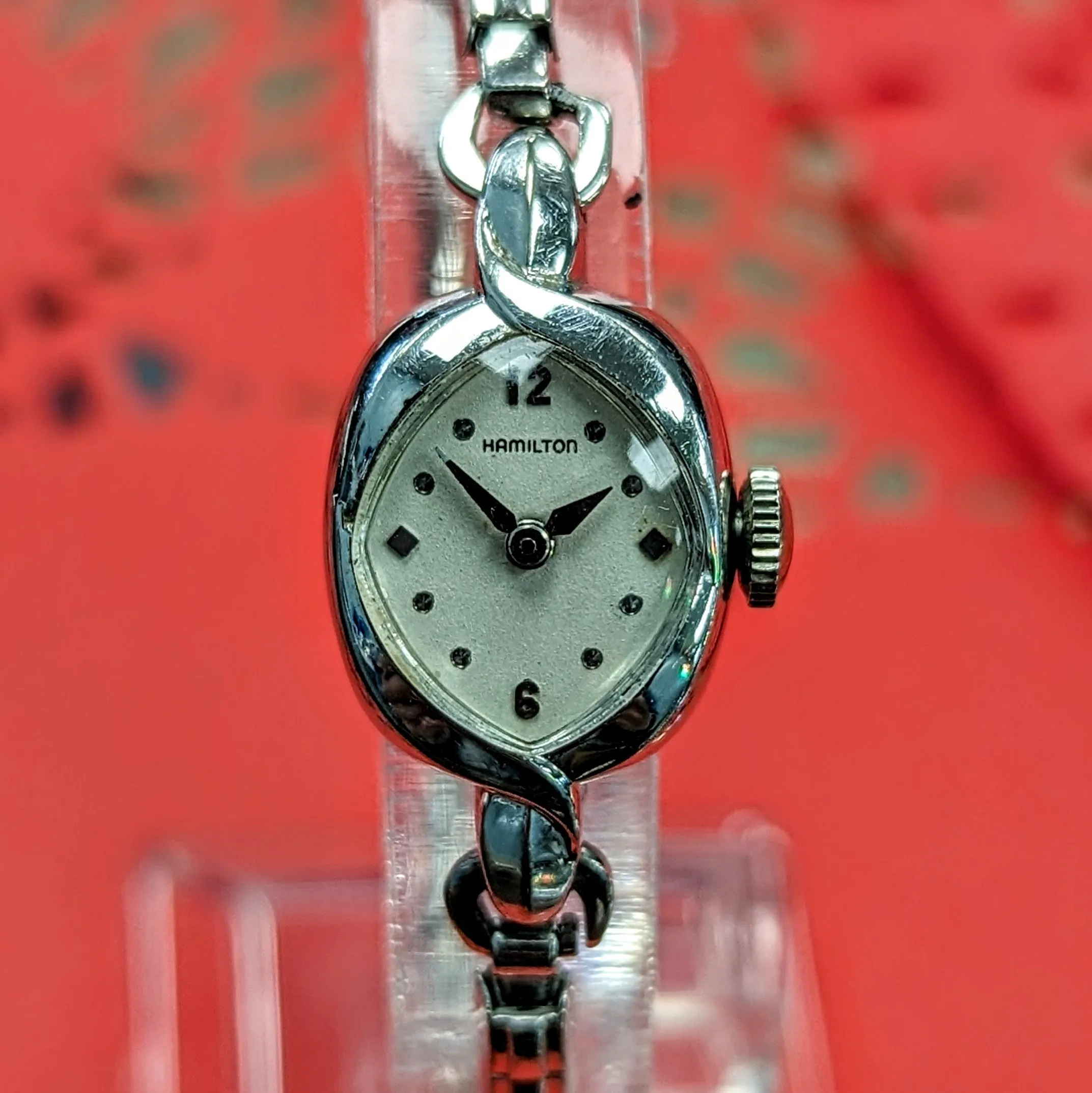HAMILTON HEATHER Ladies Cocktail Watch 22 Jewels Grade 757 Vintage USA Wristwatch