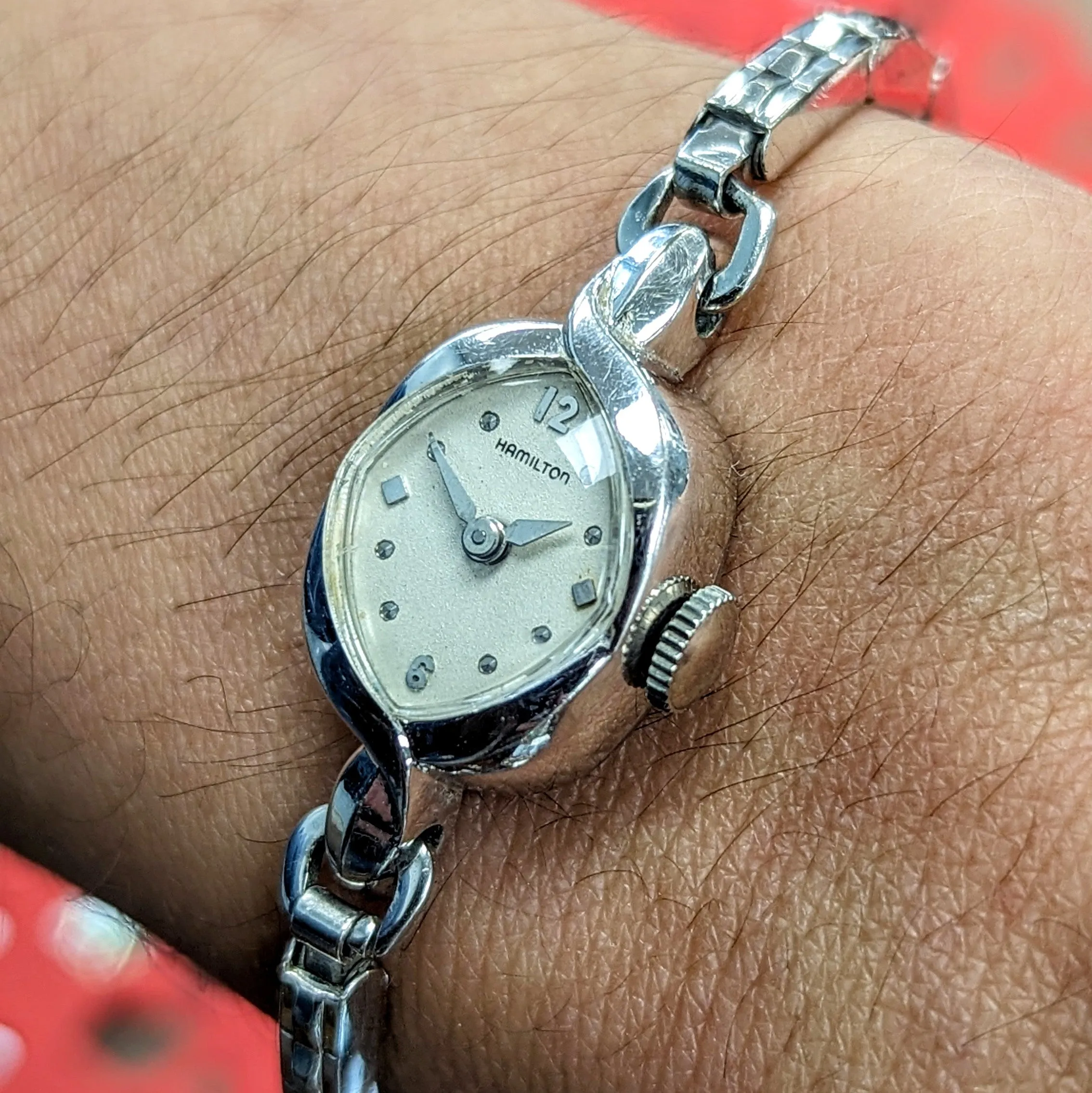 HAMILTON HEATHER Ladies Cocktail Watch 22 Jewels Grade 757 Vintage USA Wristwatch