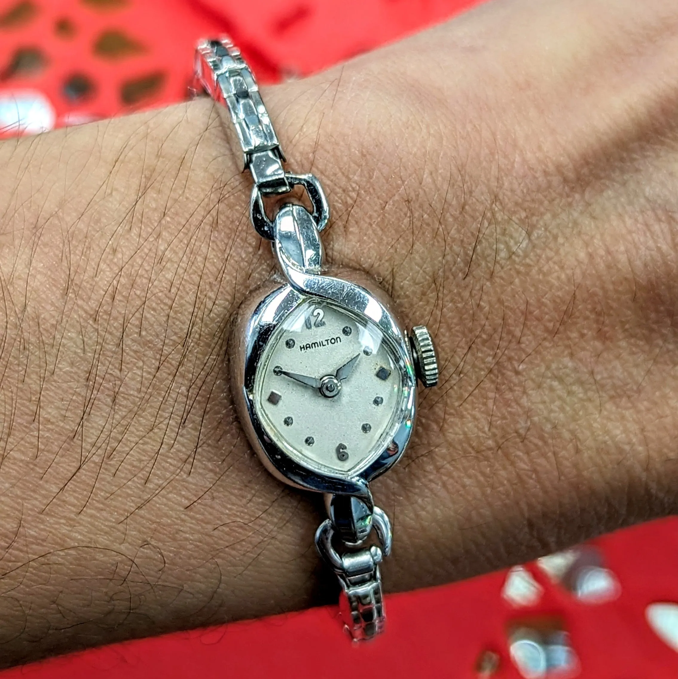 HAMILTON HEATHER Ladies Cocktail Watch 22 Jewels Grade 757 Vintage USA Wristwatch