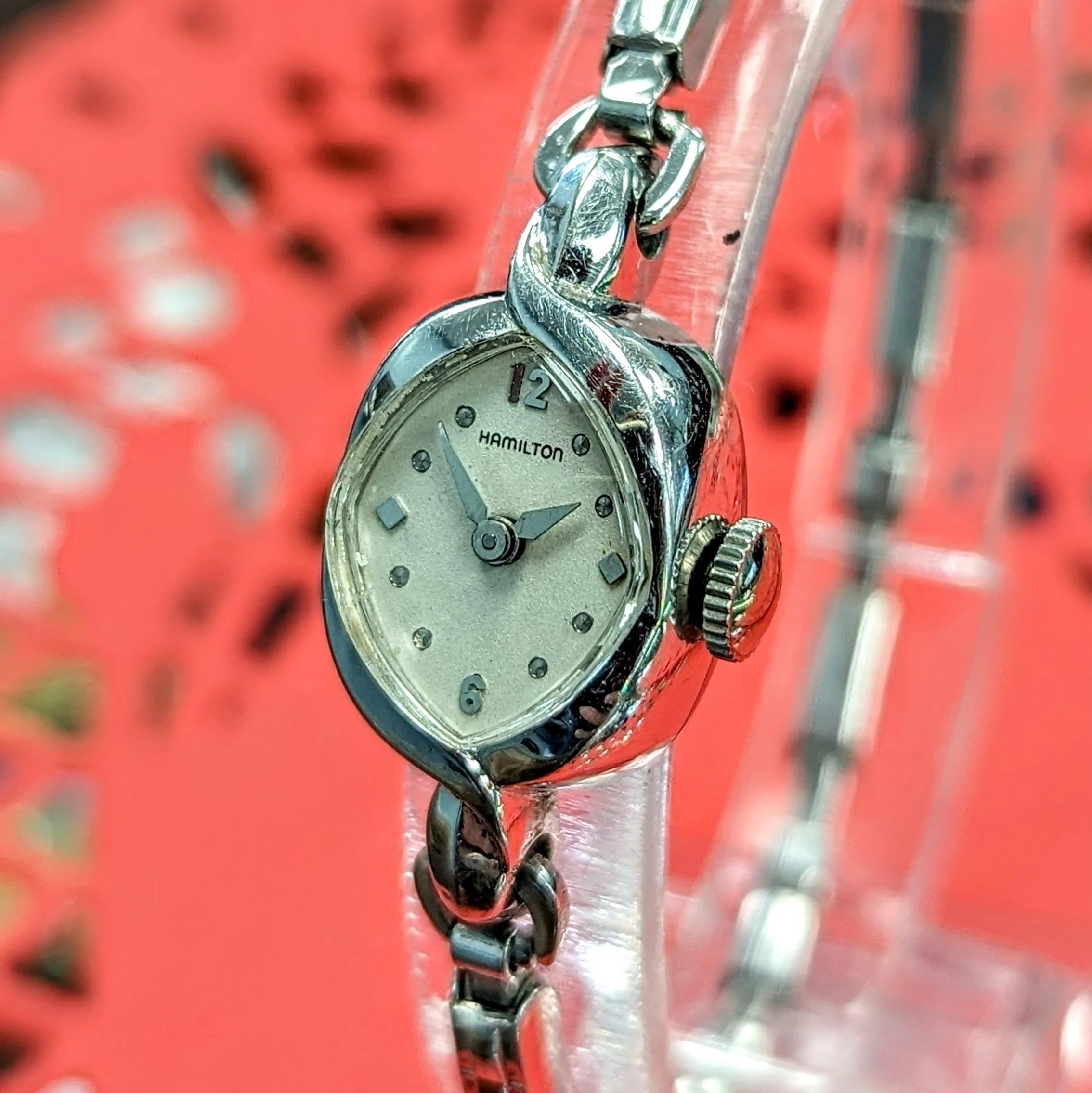 HAMILTON HEATHER Ladies Cocktail Watch 22 Jewels Grade 757 Vintage USA Wristwatch