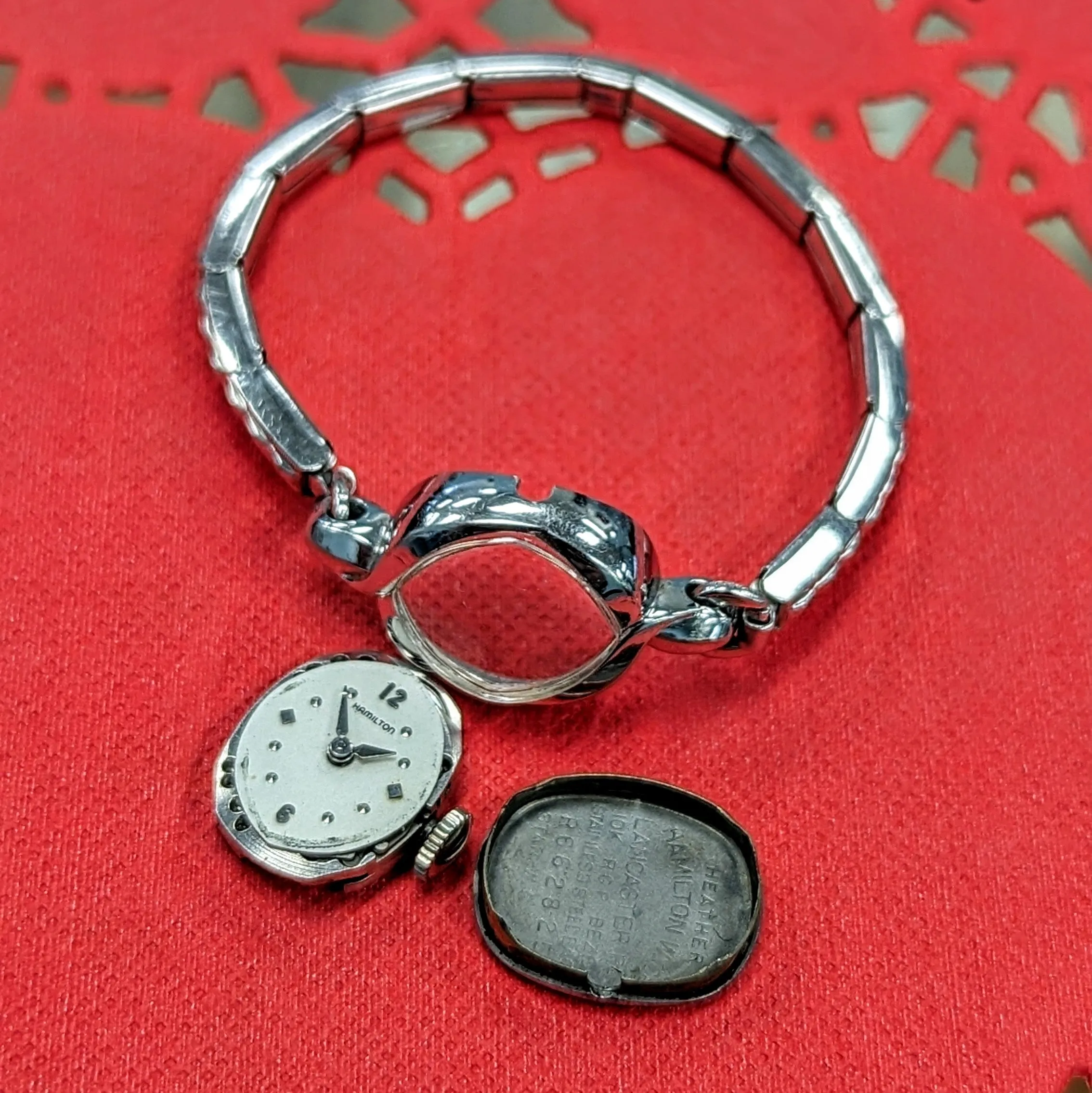 HAMILTON HEATHER Ladies Cocktail Watch 22 Jewels Grade 757 Vintage USA Wristwatch