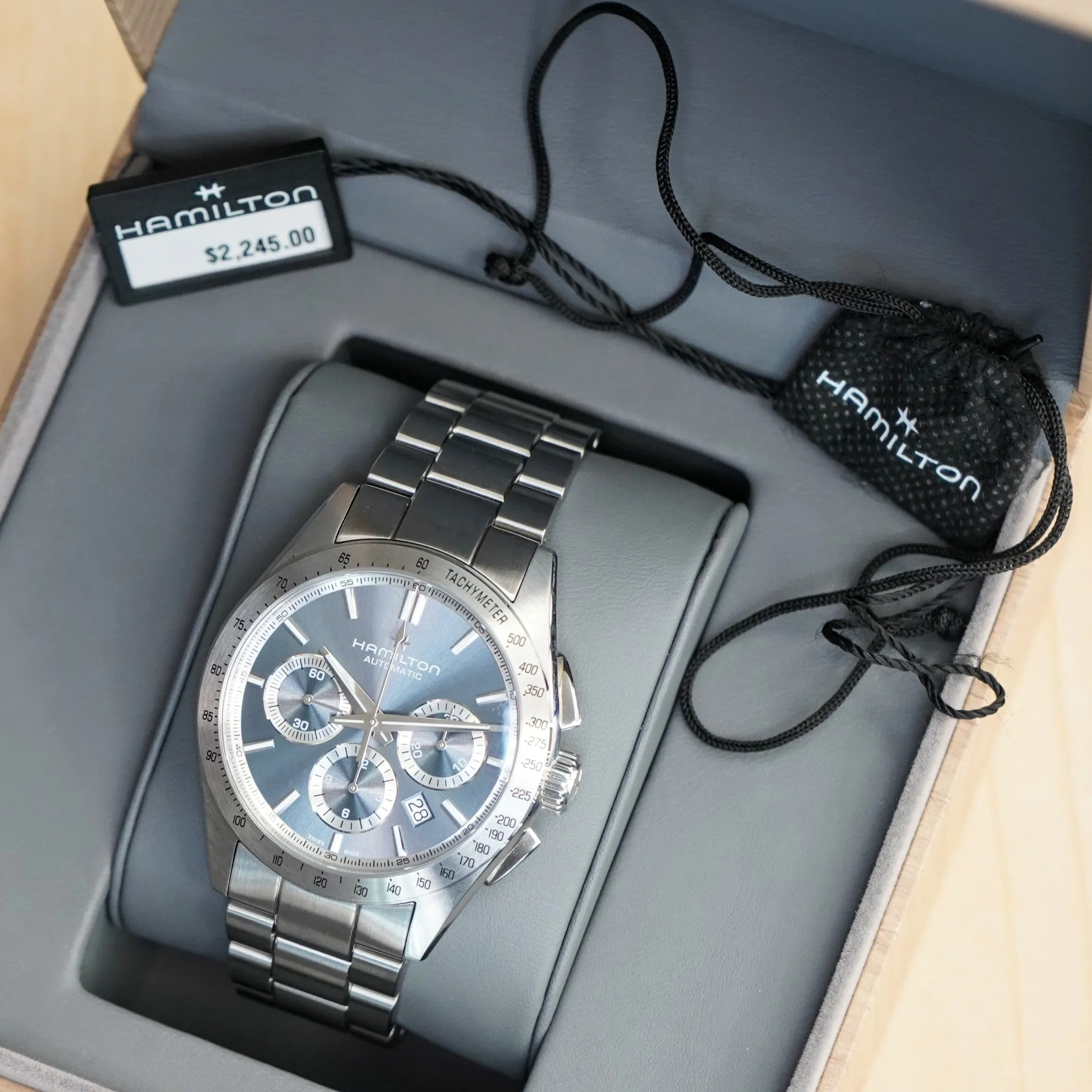 HAMILTON Jazzmaster Performer Auto Chrono Watch H36656140 42mm Automatic Wristwatch