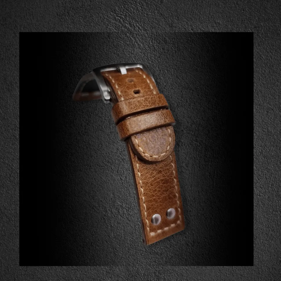 Handmade leather strap for hamilton