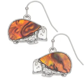 Hedgehog Paua Shell Earrings