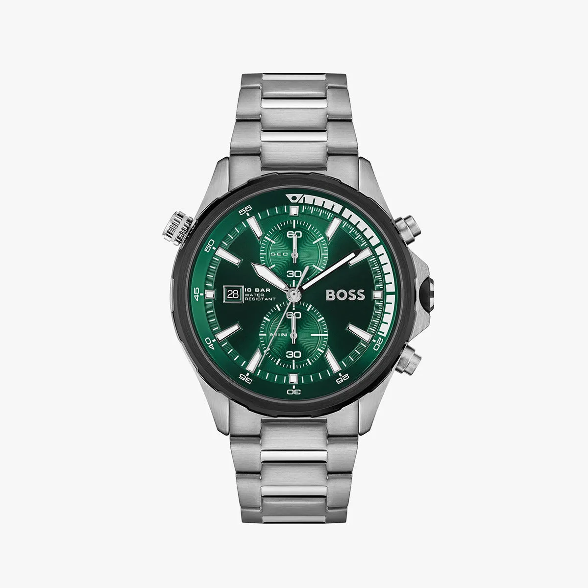 Hugo Boss Globetrotter Green Dial Men's Watch 1513930