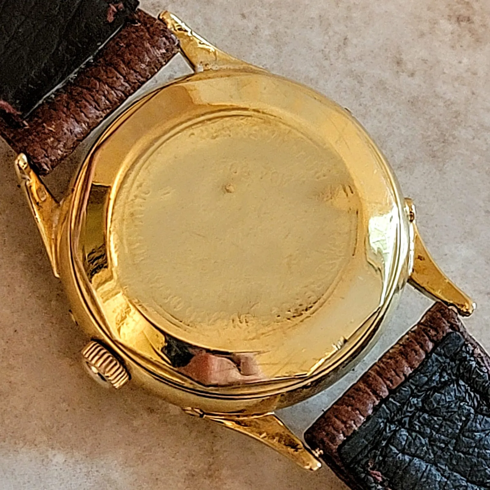 ITRACO Triple Calendar Watch Automatic 18K GOLD Moon Phase Wristwatch
