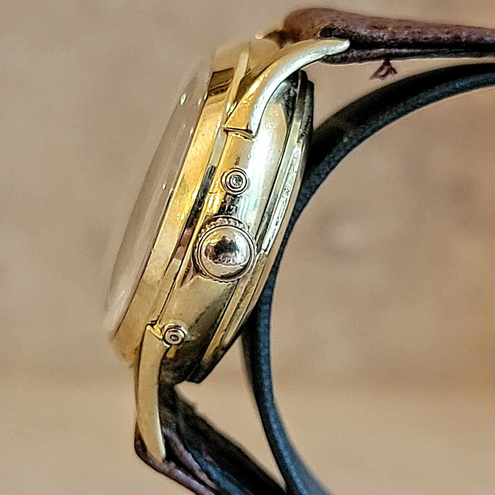 ITRACO Triple Calendar Watch Automatic 18K GOLD Moon Phase Wristwatch