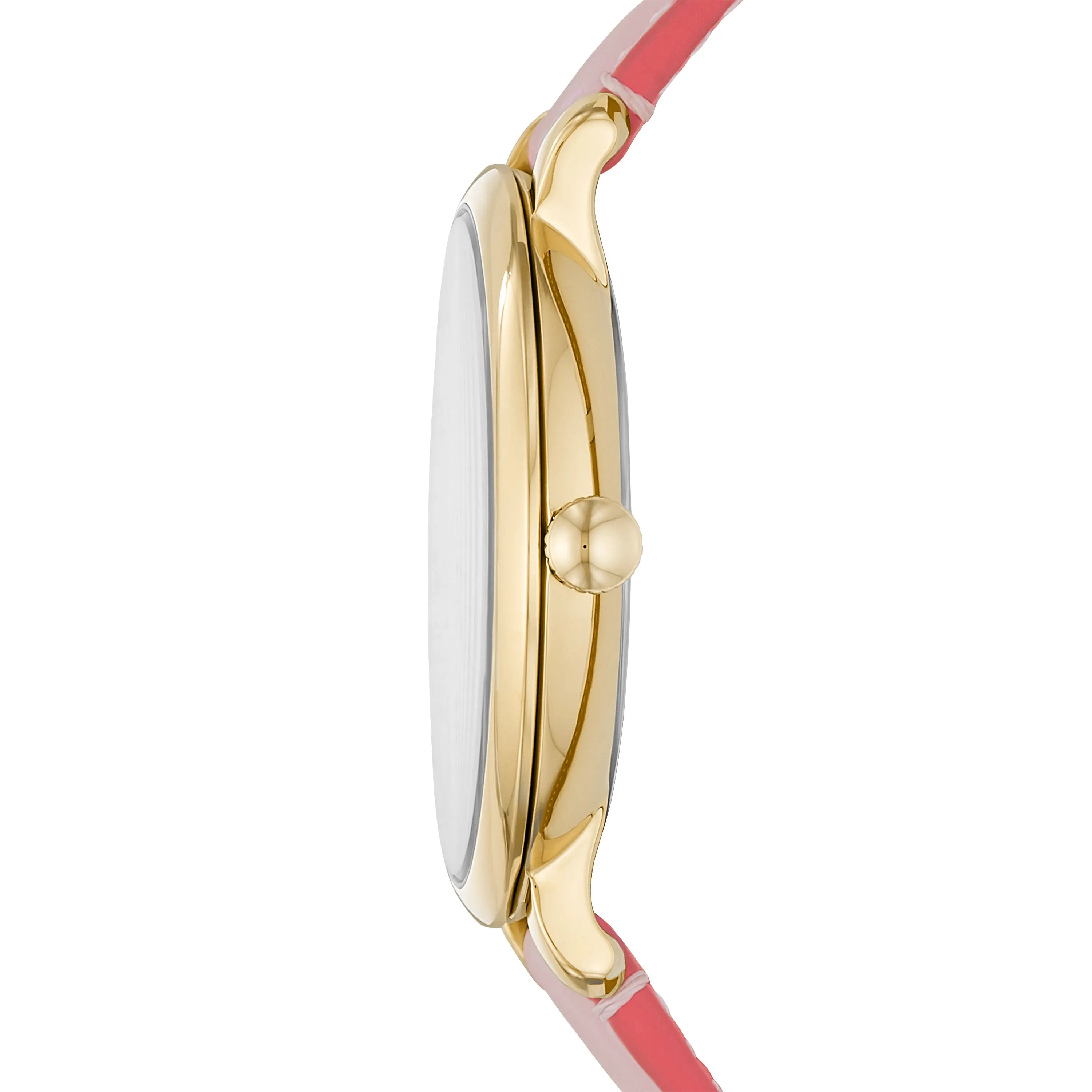 Jacqueline Three-Hand Date Light Pink Leather Watch and Bracelet Set