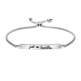 Just Breathe Adjustable Chain Women Yoga Jewelry