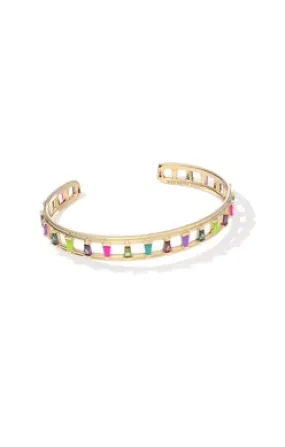 Kelsey Cuff Bracelet in Gold Multi Mix S/M