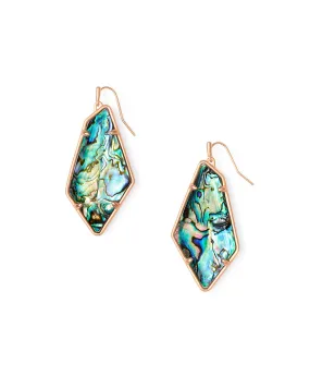 Kendra Scott Emmie Rose Gold Drop Earrings In Abalone Shell