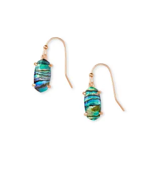Kendra Scott Lemmi Rose Gold Drop Earrings In Abalone Shell