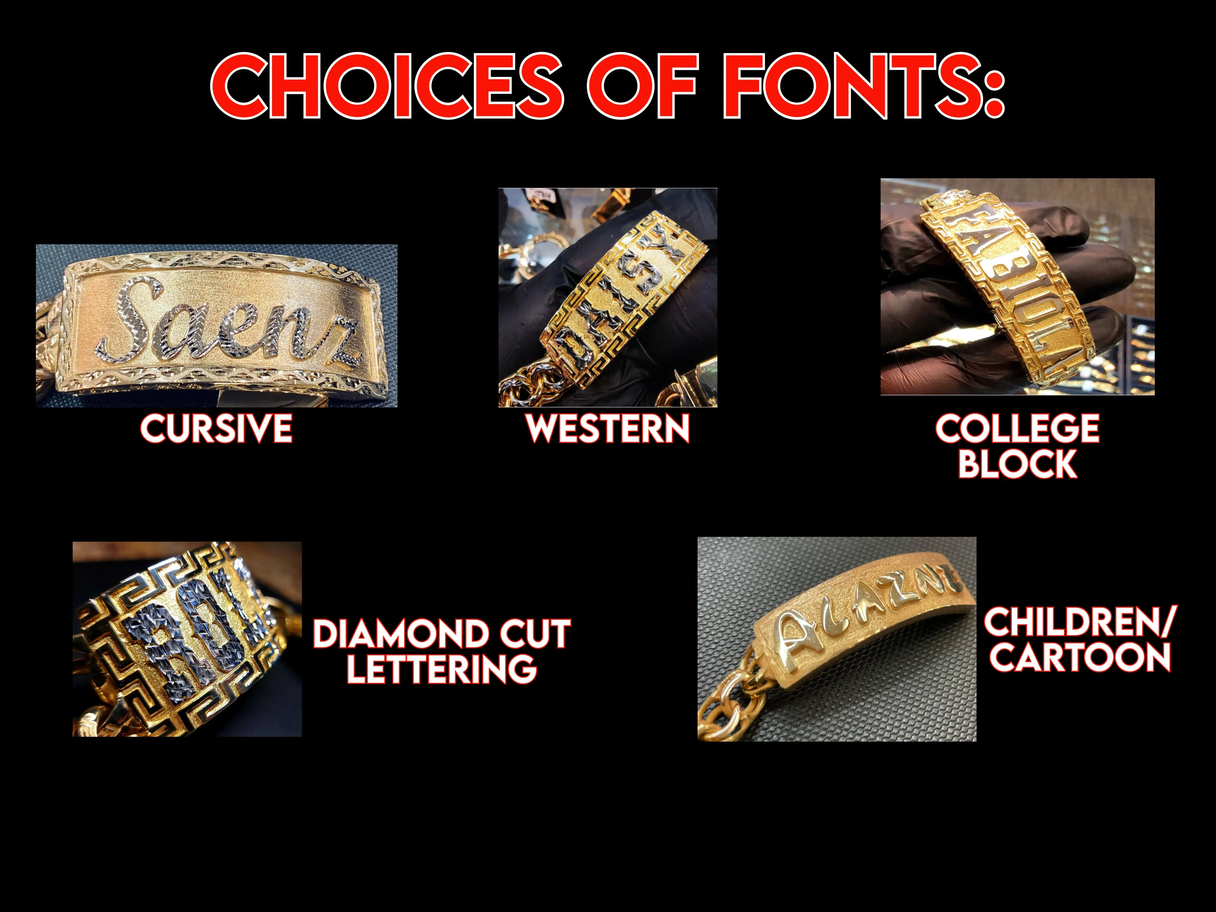 Kids Cuban Link Gold Bracelets