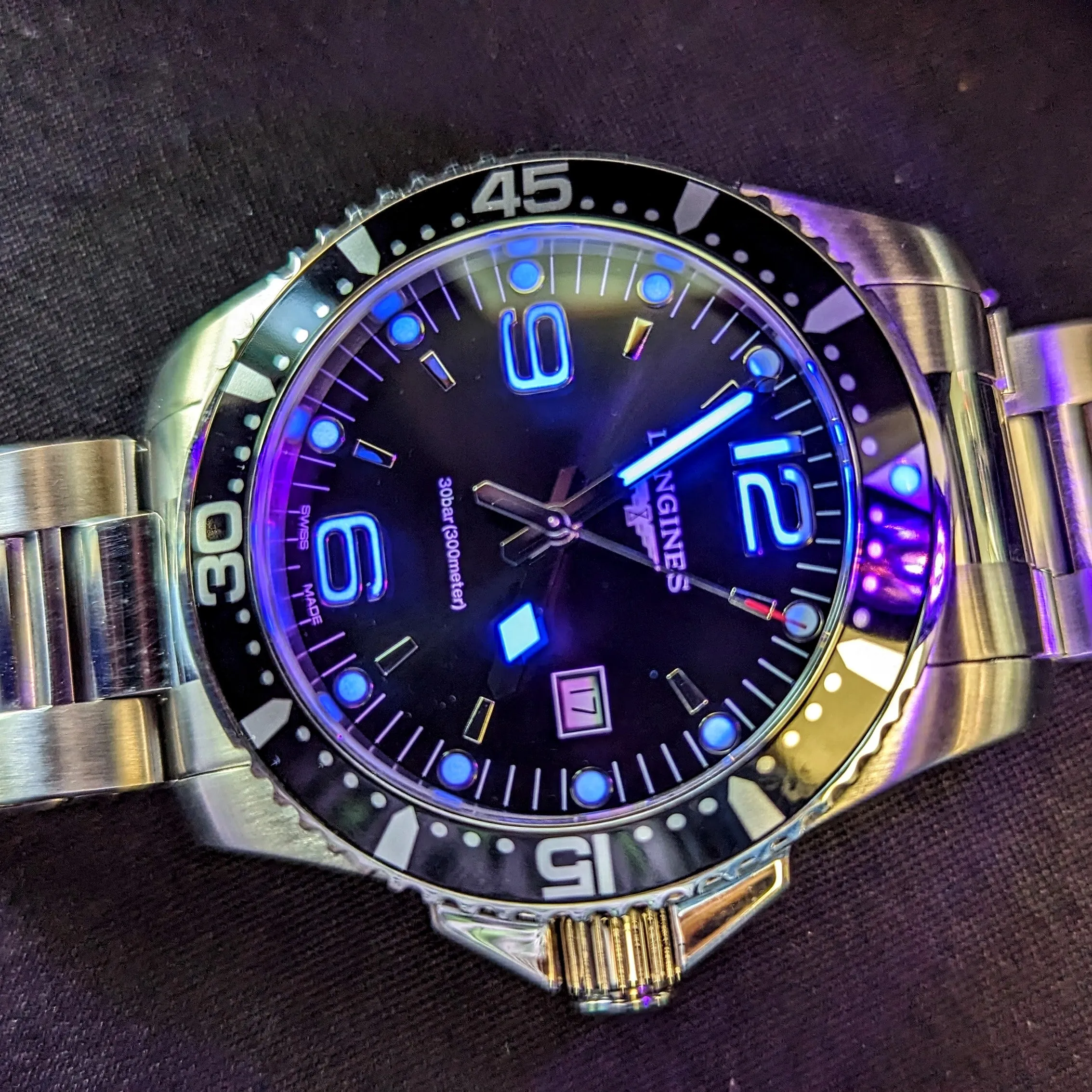 LONGINES HydroConquest Diver's Watch 44mm Swiss Made Wristwatch Ref. L3.840.4
