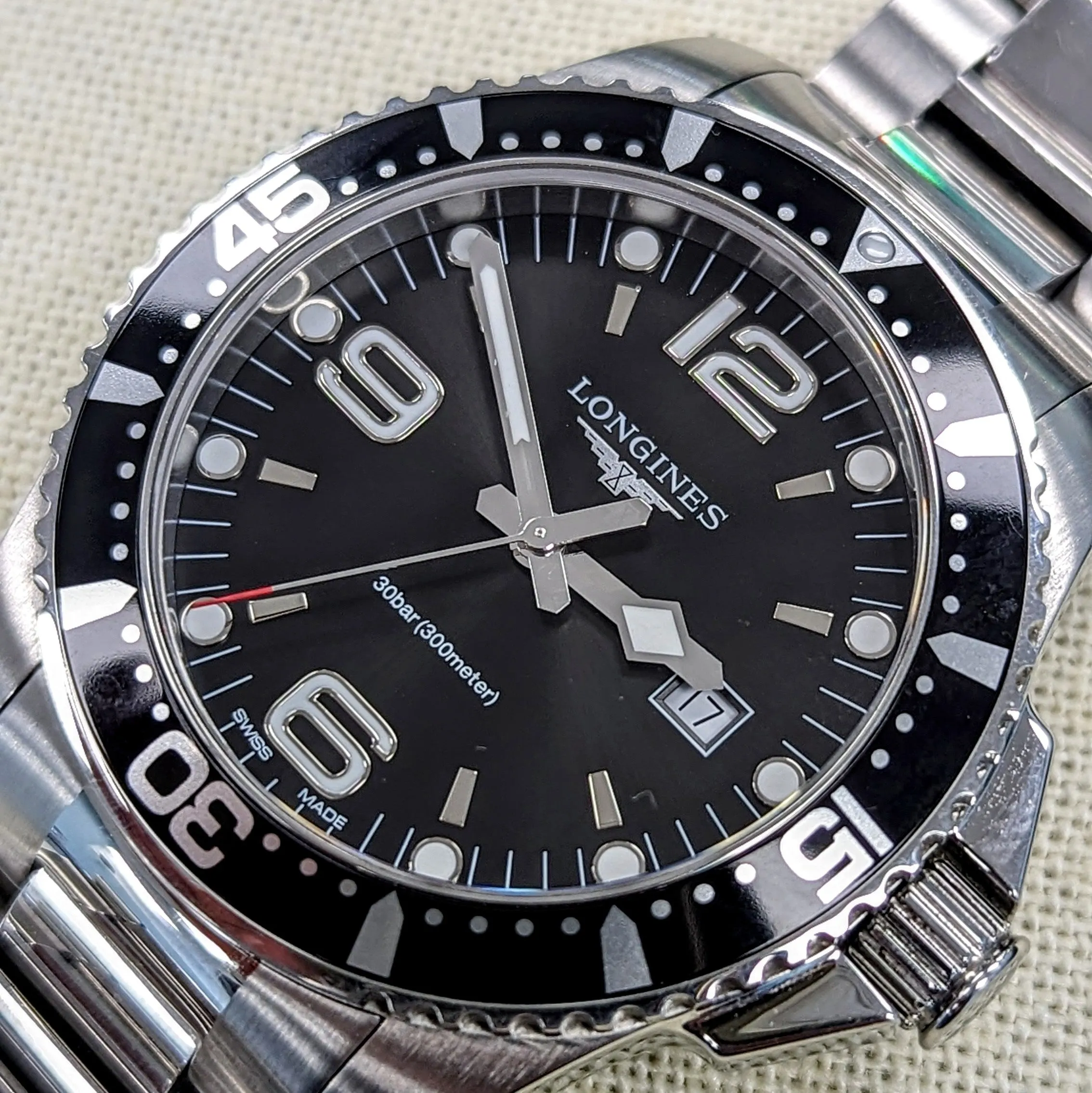 LONGINES HydroConquest Diver's Watch 44mm Swiss Made Wristwatch Ref. L3.840.4