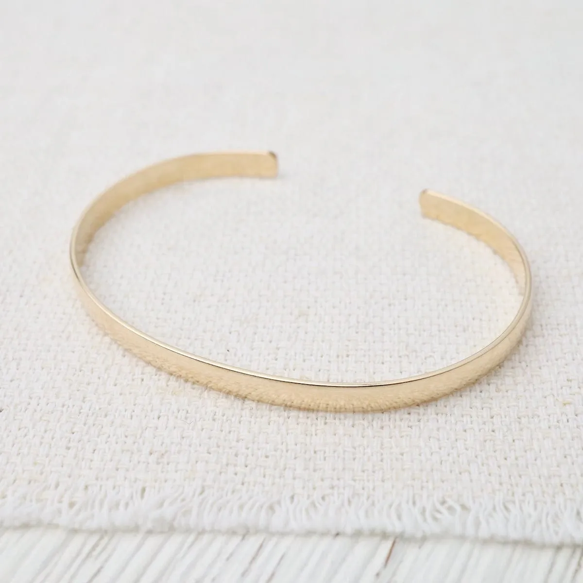 Low Dome Gold Filled Cuff Bracelet