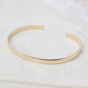 Low Dome Gold Filled Cuff Bracelet