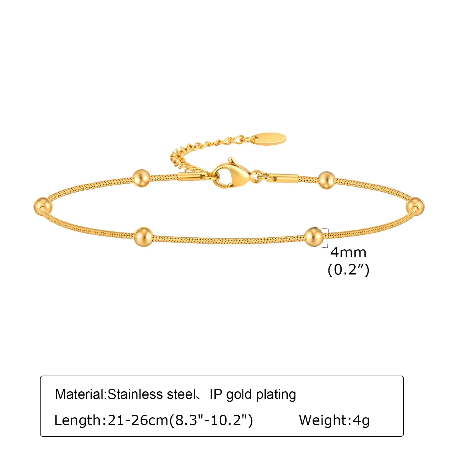 Mens Satellite Chain Anklets for Boys