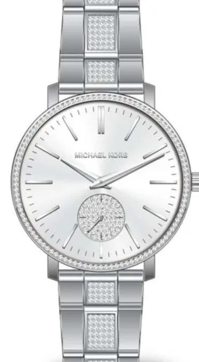Michael Kors Jaryn Pave Silver Tone Women's Watch MK3600