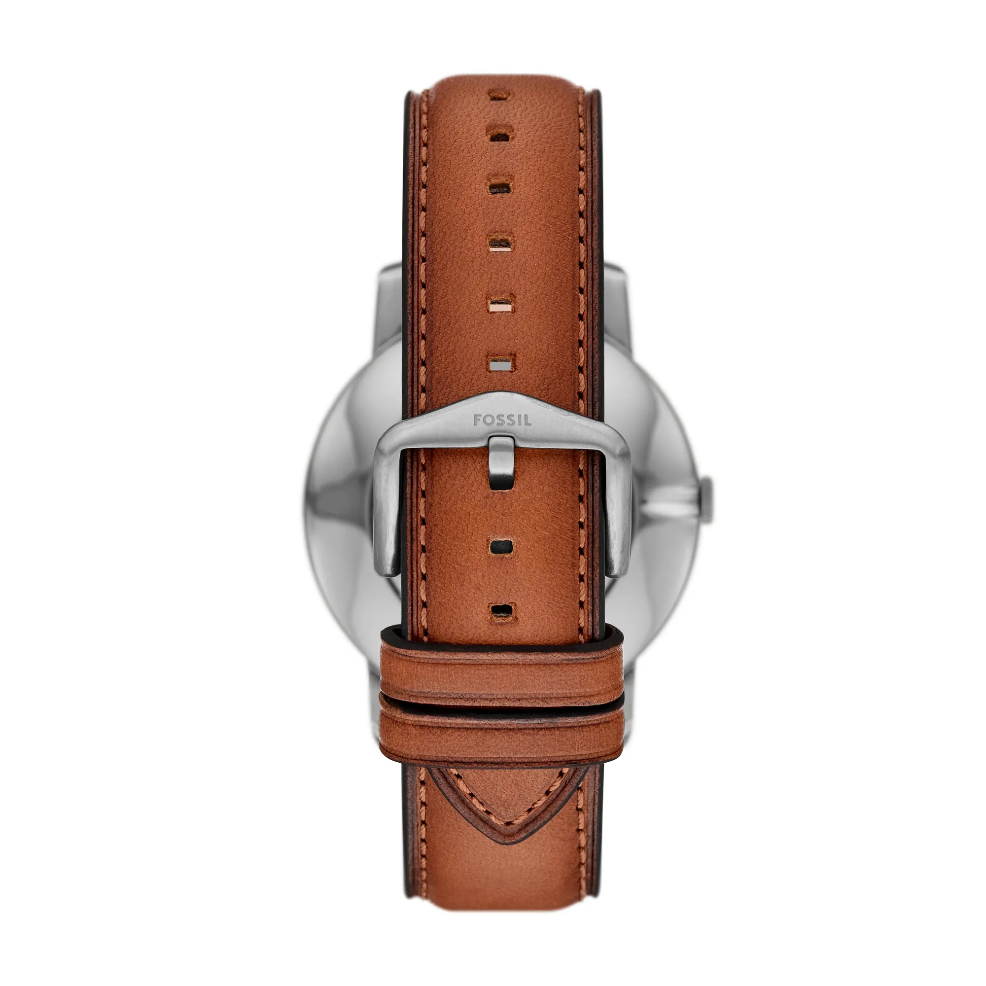 Minimalist Three-Hand Brown Leather Watch