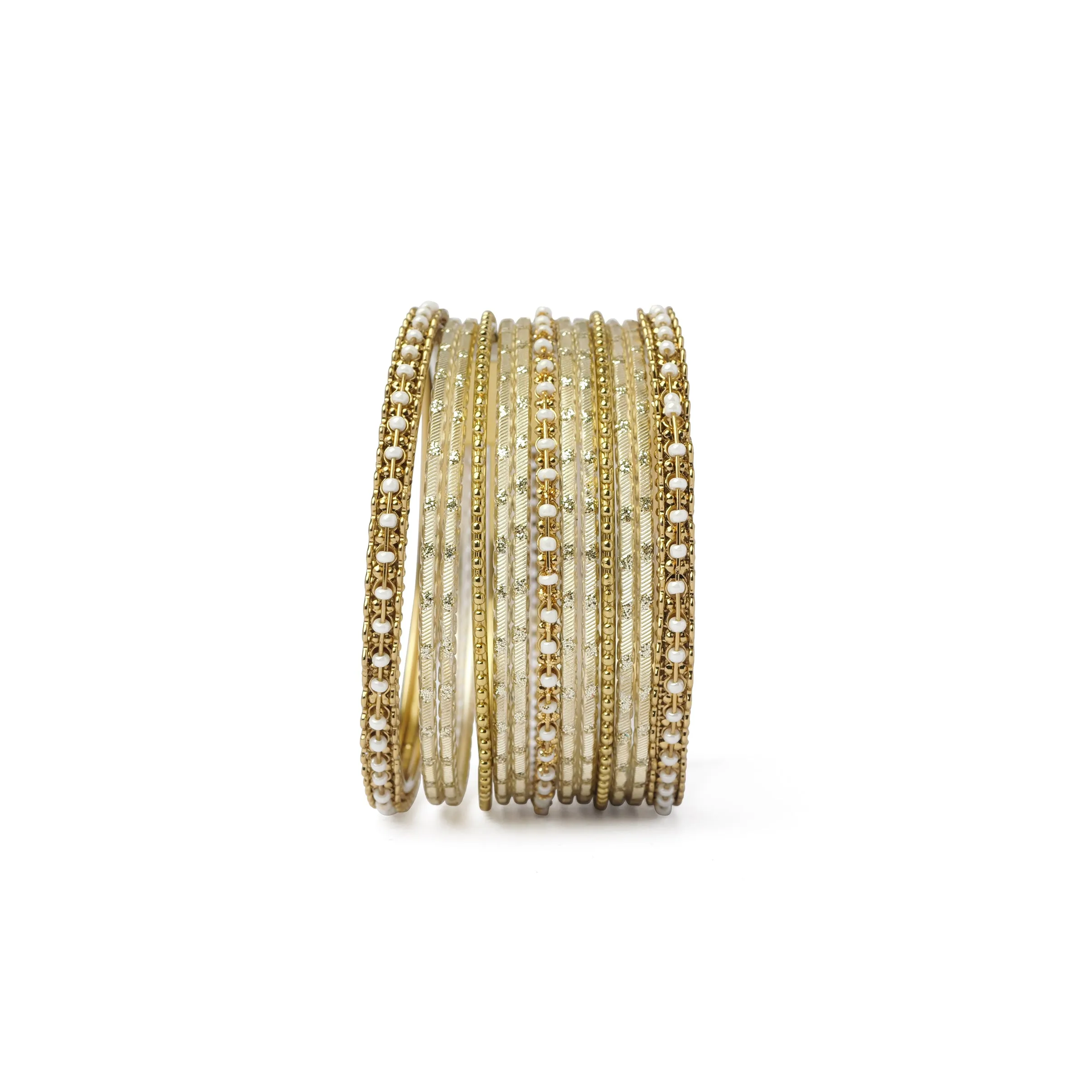 Mohini Bangle Set in Antique Gold