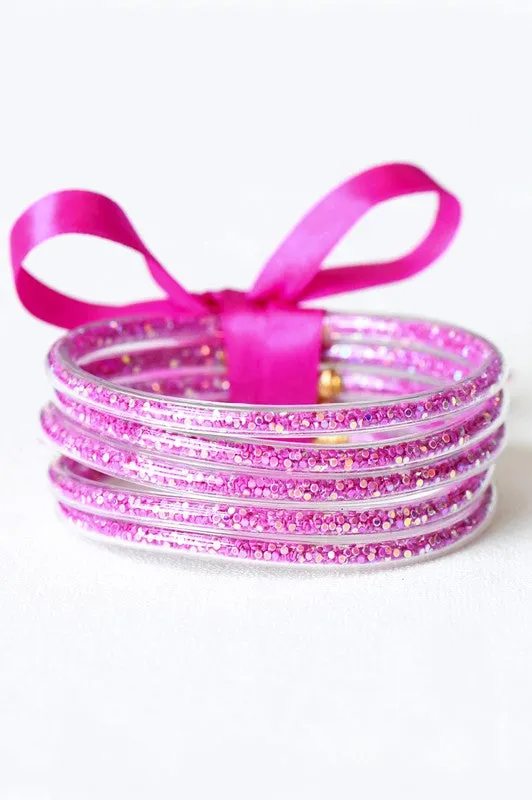 Multicolor Confetti Sequin Tube Bracelets Jelly
