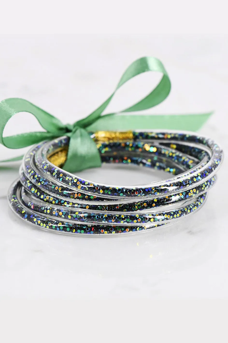 Multicolor Confetti Sequin Tube Bracelets Jelly