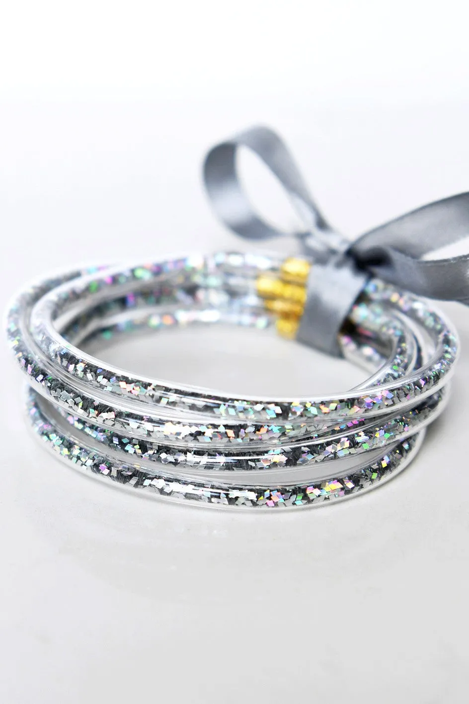 Multicolor Confetti Sequin Tube Bracelets Jelly