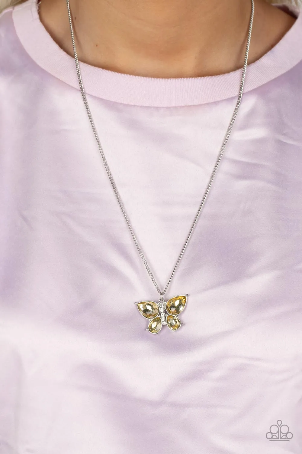 Necklaces Free-Flying Flutter - Yellow Set L2