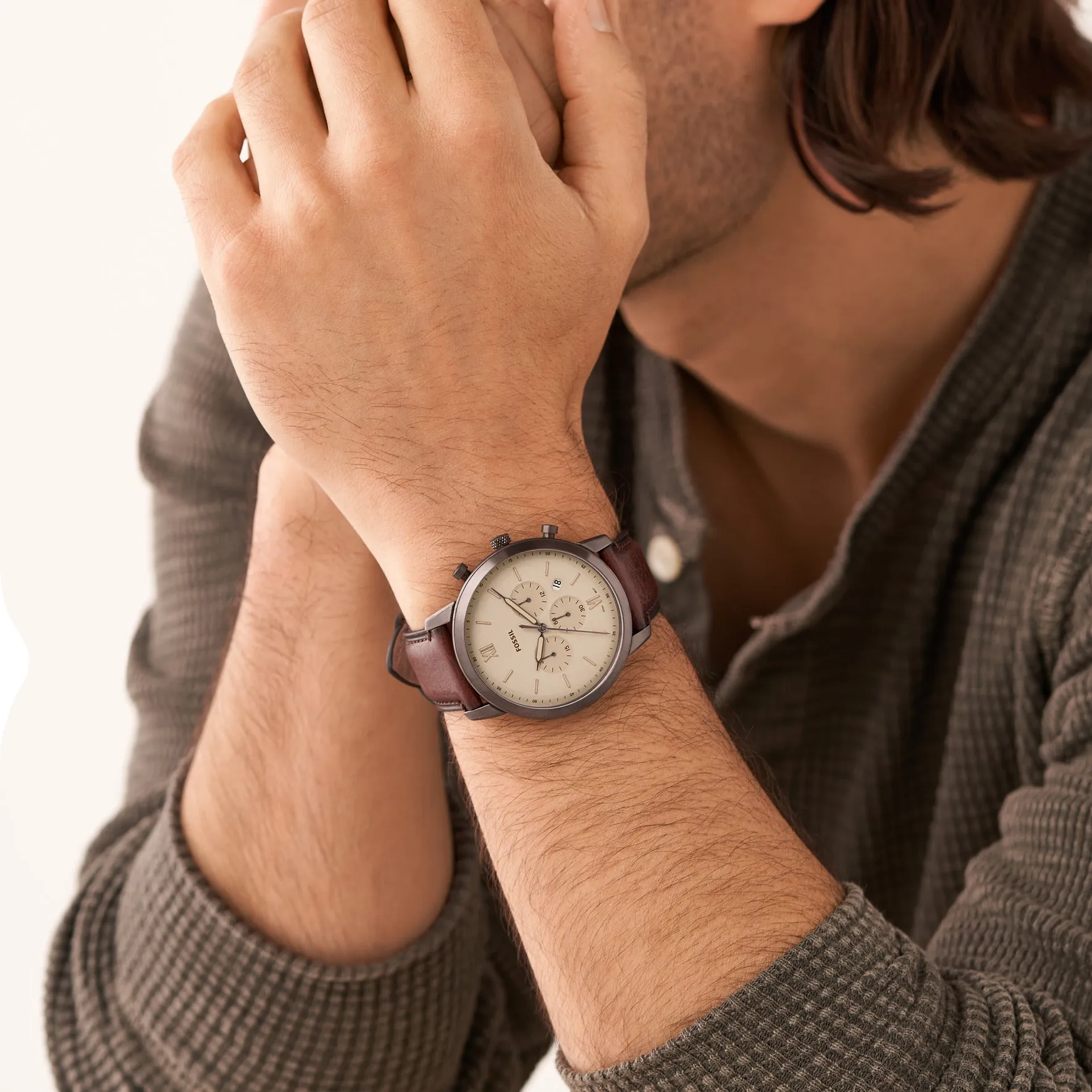 Neutra Chronograph Brown Eco Leather Watch