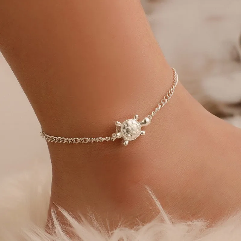 New Bohemia Summer Beach Turtle Shaped Anklets For Women