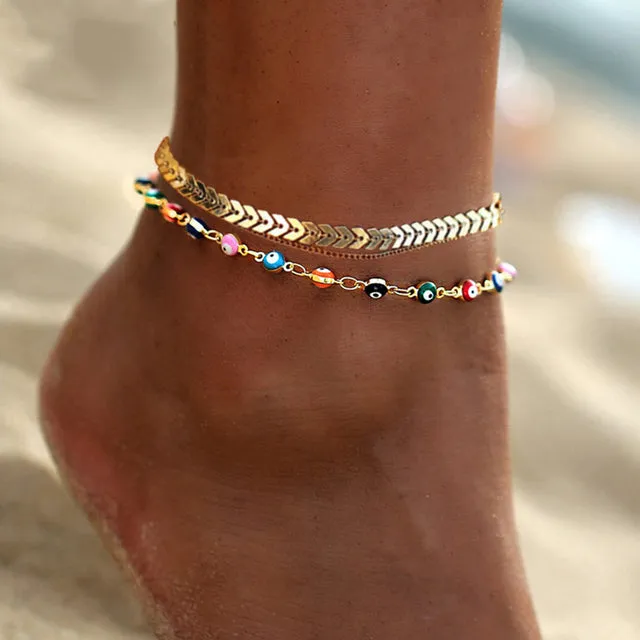 New Bohemia Summer Beach Turtle Shaped Anklets For Women